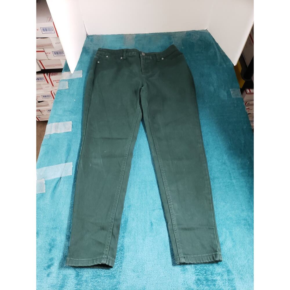 Talbots Jeans Size 10 Petite Womens Green Pants Denim Stretch Mid Rise Jegging